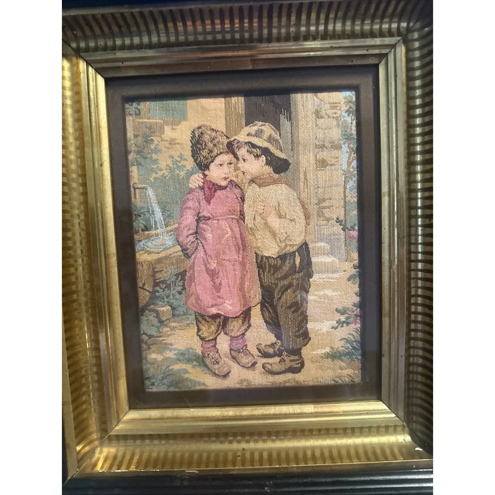 VTG Belgium Tapestry, Point deRose East Lake Victorian Frame 13x12